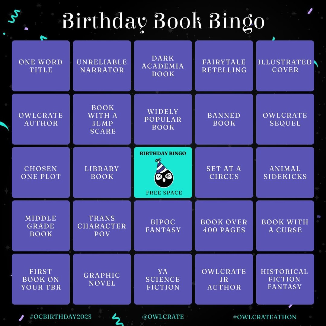 OwlCrate-A-Thon 2023 Bingo!