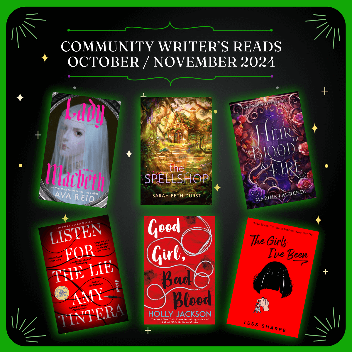 Community Writers Reads for Do you love reading and talking about books? So do our community writers! Here are a few books that they read and loved in October / November 2024